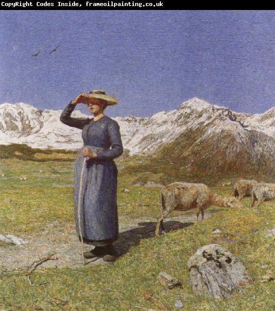 Giovanni Segantini Midday in the Alps